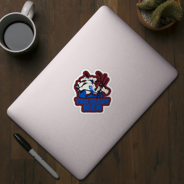 Colorado Avalanche Too Many Men by Mavioso Pattern